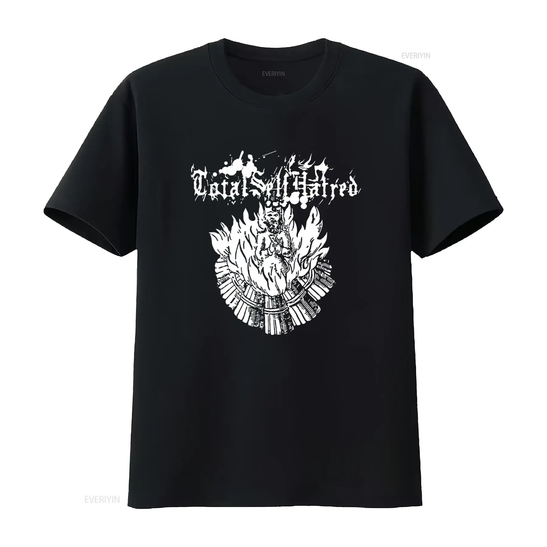 Vintage Fashion Art - เสื้อยืด TOTALSELFHATRED ลายดีไซน์ดาร์กอาร์ต เหมาะสำหรับคนรักเมทัล สไตล์วินเทจ ลุคแฟชั่นแบบวอช
