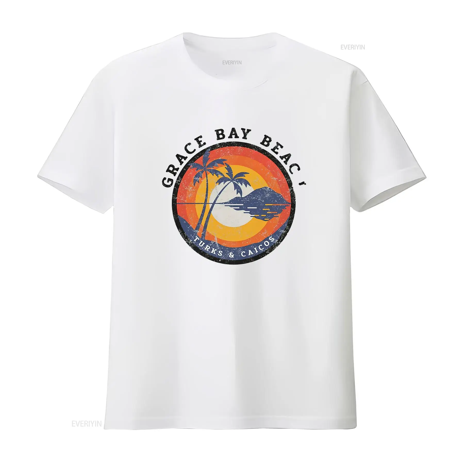 Vintage Fashion Art - เสื้อยืดลายกราซ์เบย์ เทอร์กส์ไคโกส ดีไซน์แปลกใหม่ สไตล์วินเทจ ลุคเท่ๆ แฟชั่นสตรีทแวร์ลำลอง