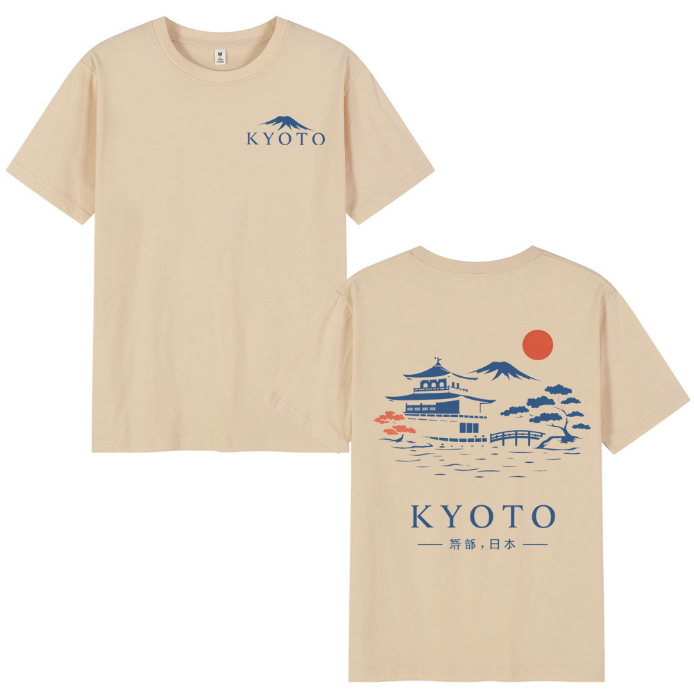 Vintage Fashion Kyoto - เกียวโตสไตล์ญี่ปุ่นเสื้อยืดผู้ชายเสื้อผ้าผู้หญิงแฟชั่นวินเทจเสื้อยืดแขนสั้นผ้าฝ้ายเสื้อยืดลำลองฮาราจูกุสตรีทแวร์