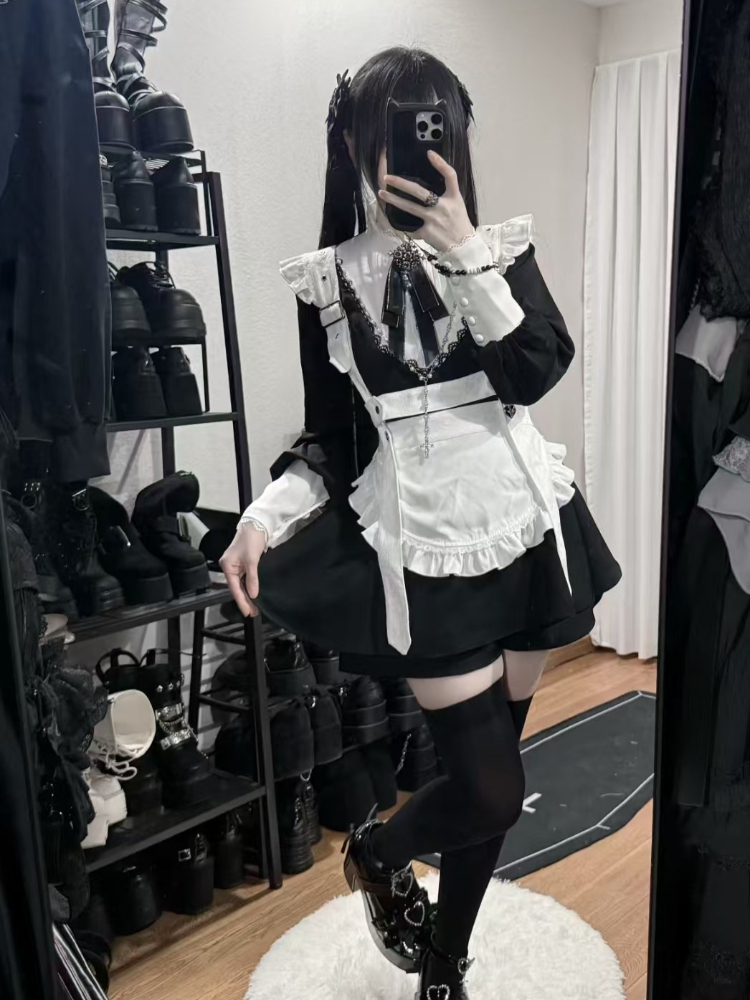 ชุดเดรสสไตล์โกธิควินเทจญี่ปุ่น - Vintage Fashion Retro Outfit บทวิจารณ์และราคา