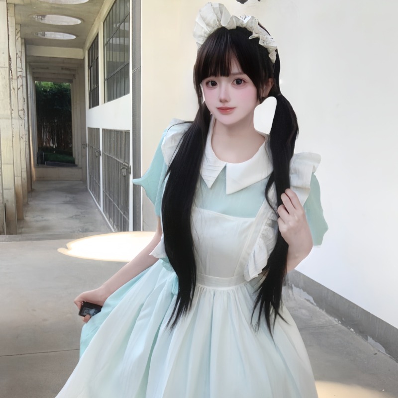 ชุดแม่บ้านสีชมพูขาวยาวพร้อมปกค - Vintage Slip Dress บทวิจารณ์และราคา