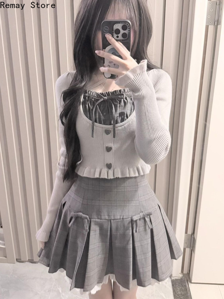 ชุดเซ็ตแฟชั่นสไตล์ฝรั่งเศสสุดห - Vintage Fashion Retro Outfit บทวิจารณ์และราคา
