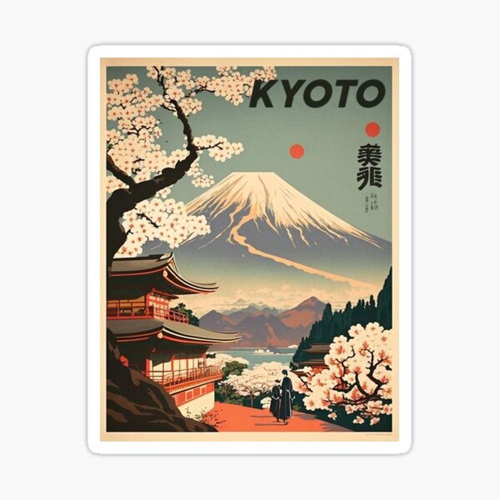 โปสเตอร์สติกเกอร์ศิลปะการเดินท - Vintage Fashion Kyoto บทวิจารณ์และราคา