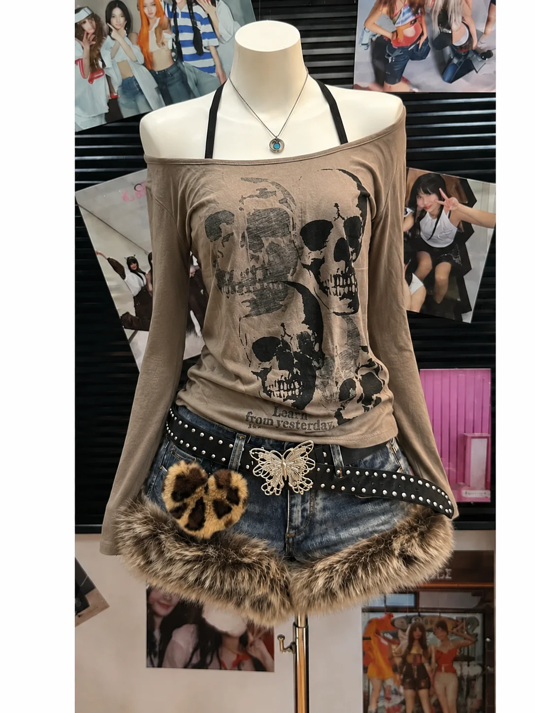 ชุดเซ็ต 2 ชิ้น สไตล์พังก์วินเท - Vintage Fashion Retro Outfit บทวิจารณ์และราคา